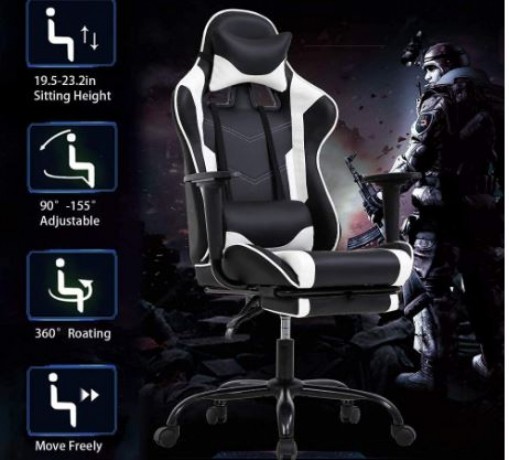 gaming-chair-with-footrest-ergonomic-office-chair-adjustable-swivel-leather-desk-chair-big-1