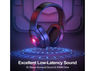 Gaming headset for ps5, ps4, pc, switch, xbox one, wireless over ear bluetooth headphones for laptop phone tablet computers