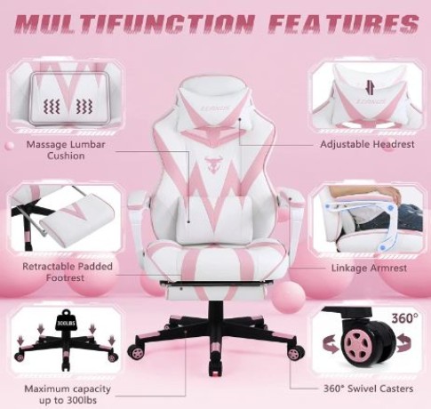 pink-gaming-chair-gaming-computer-chair-for-girls-reclining-gamer-chair-with-footrest-ergonomic-pc-gaming-chair-with-massage-big-1