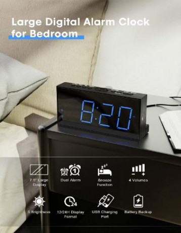 rocam-digital-alarm-clocks-with-usb-charger-for-bedrooms-electric-loud-alarm-clock-for-heavy-sleeper-7-digital-clock-large-display-big-2