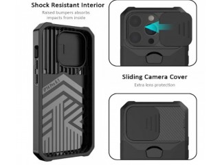 IPhone 14 Pro Case with Sliding Camera Cover and Card Holder Heavy Duty Protective iPhone 14 Pro Case with Kickstand Ring Magnetic Phone