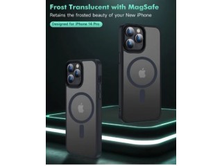 Mgnaooi Magnetic Case for iPhone 14 Pro Case MIL-Grade Drop Tested & Compatible with MagSafe Anti-Fingerprint Anti-Scratch 6.1 Inch, Black