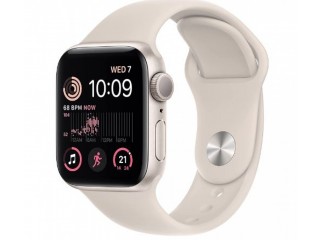 Apple Watch SE nd Gen GPS 40mm  Smart Watch w/Starlight Aluminium Case with Starlight Sport Band. Fitness Tracker, Blood Oxygen & ECG Apps
