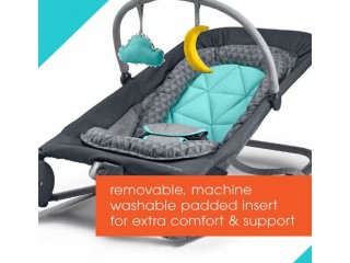 Summer 2-in-1 Bouncer & Rocker Duo Convenient and Portable Rocker and Bouncer for Babies Includes Soft Toys and Soothing Vibrations